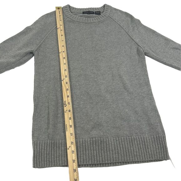 Jeanne Pierre Gray Crewneck Sweater Raglan Sleeve Rib Knit Trim Womens S - Picture 5 of 8